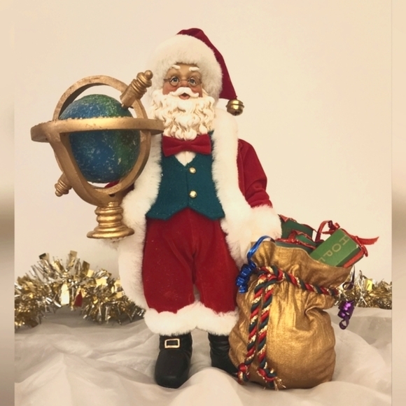 KSA Kurt Adler "Santa's Wishes" 2000 Bag of Wishes Fabriche Collectible Santa - Picture 1 of 15